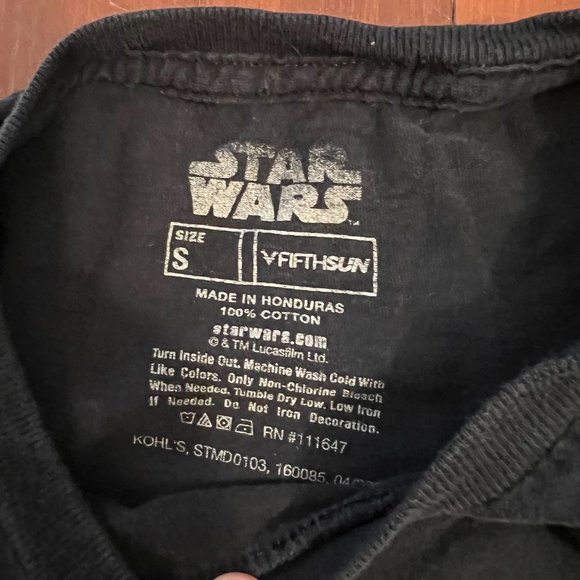Star Wars X Fifth Sun Black The Mandalorian Graphic T-Shirt Size Small S - Picture 2 of 4